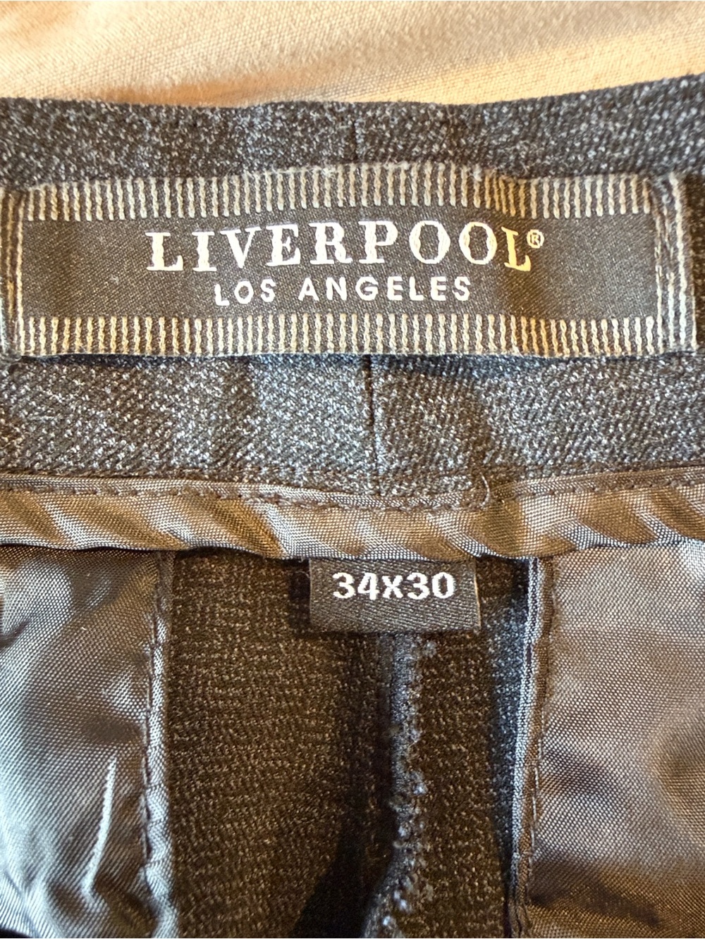 Liverpool Men's Charcoal Gray Dress Pants - Picture 4 of 6